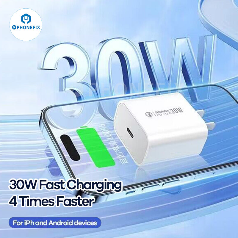 Remax 30W PD+QC Fast Charger Type-C Power Charging Adapter