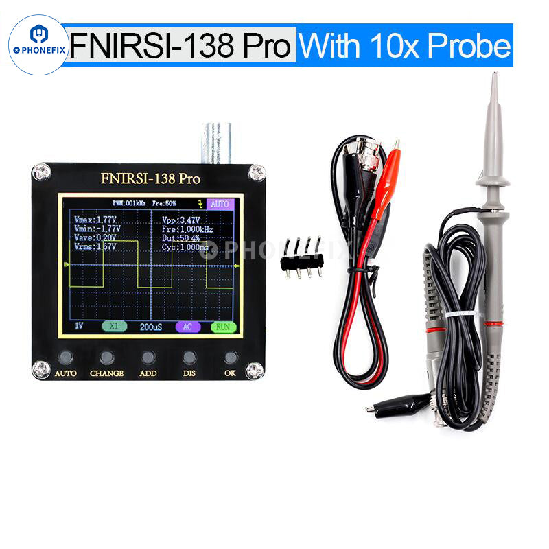 FNIRSI 138PRO Mini Digital Handheld Oscilloscope With 10x Probe