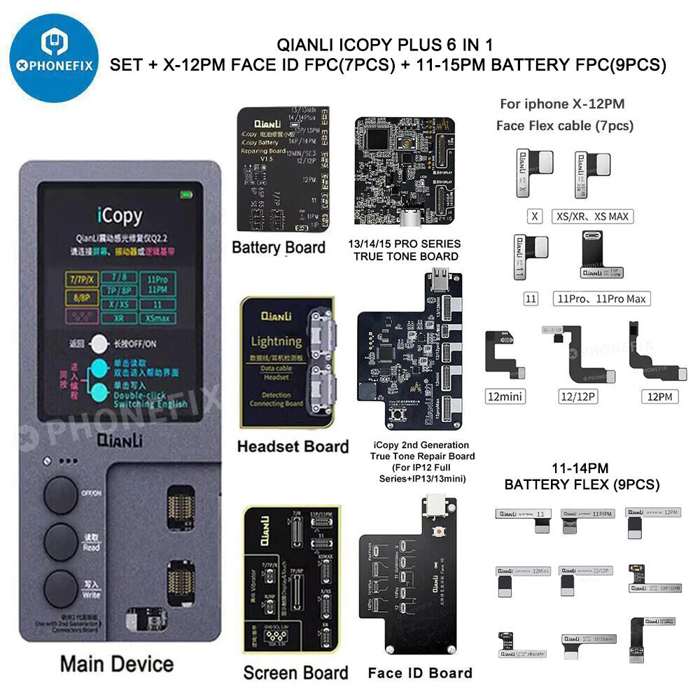 QianLi iCopy Programmer for iPhone LCD Screen Light Sensor Battery