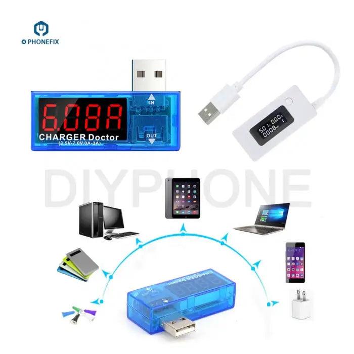 Charger USB Port Output Voltage Amps Meter Tester Multimeter - CHINA PHONEFIX