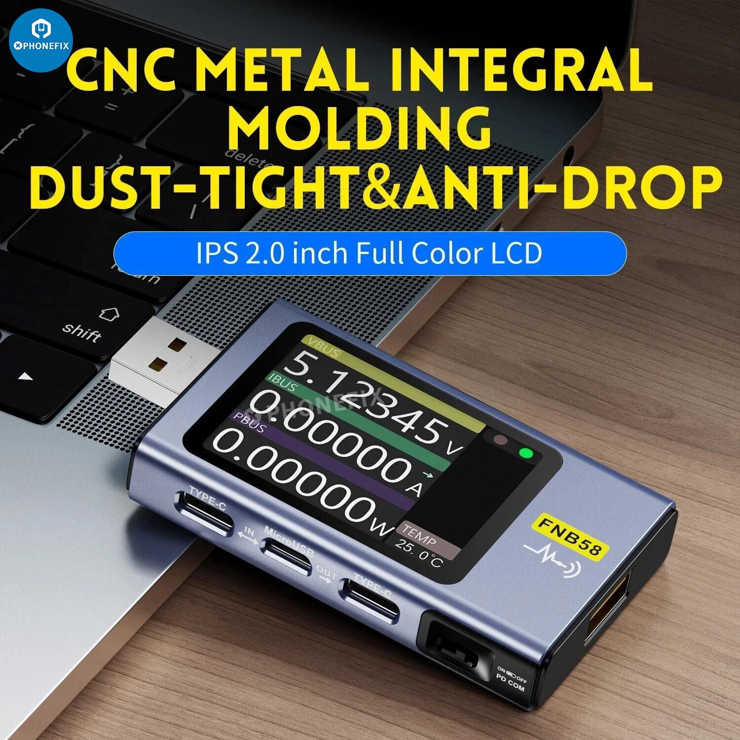 FNB48S FNB58 USB Voltmeter Ammeter Type-C Fast Charging Tester - CHINA PHONEFIX