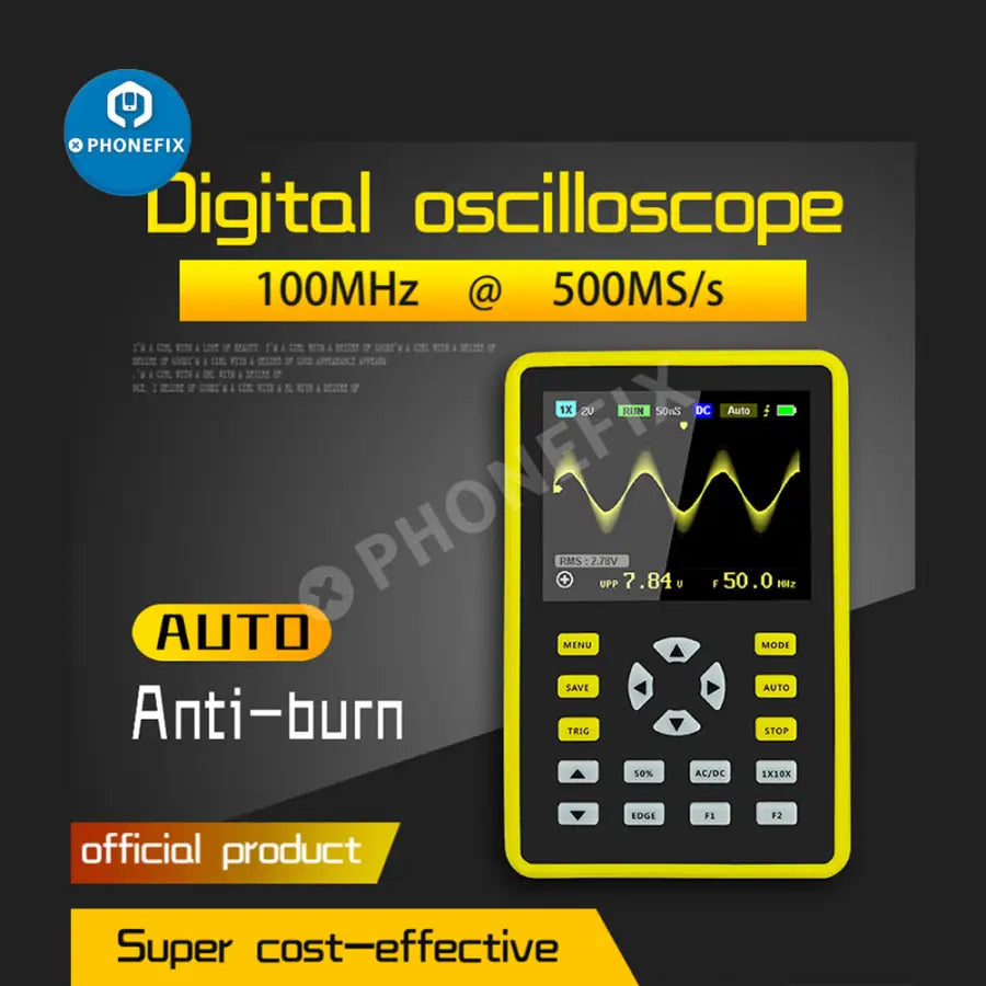 FNIRSI-5012H Anti-Burn Digital Oscilloscope Support Waveform