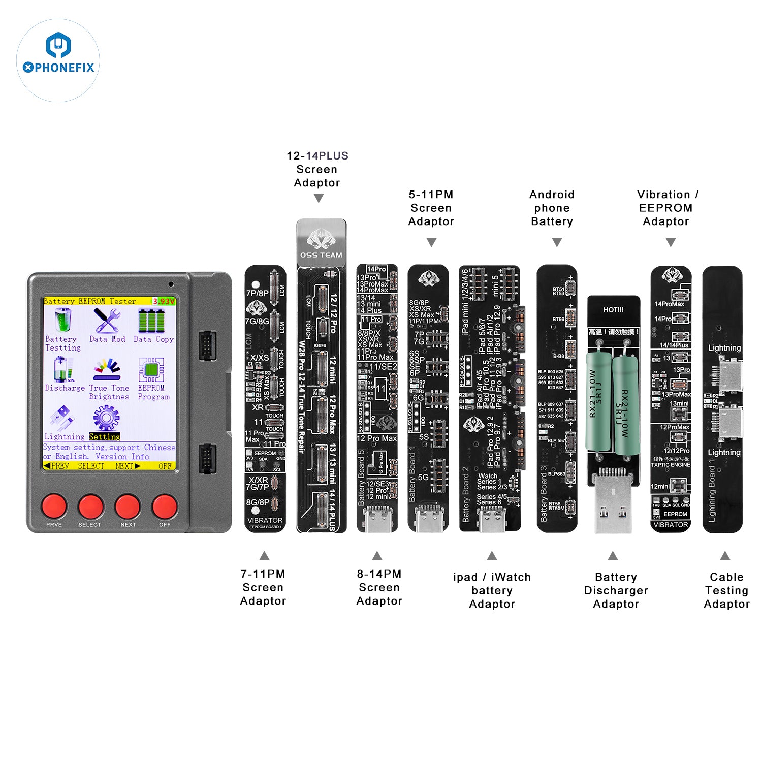 W28 Pro Screen Battery Tester For iPhone iPad Apple Watch Android