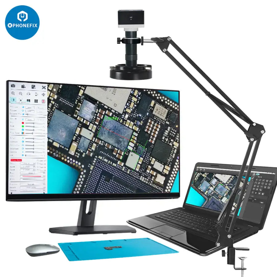HDMI VGA U Disk Storage Microscope Industrial Camera Kit