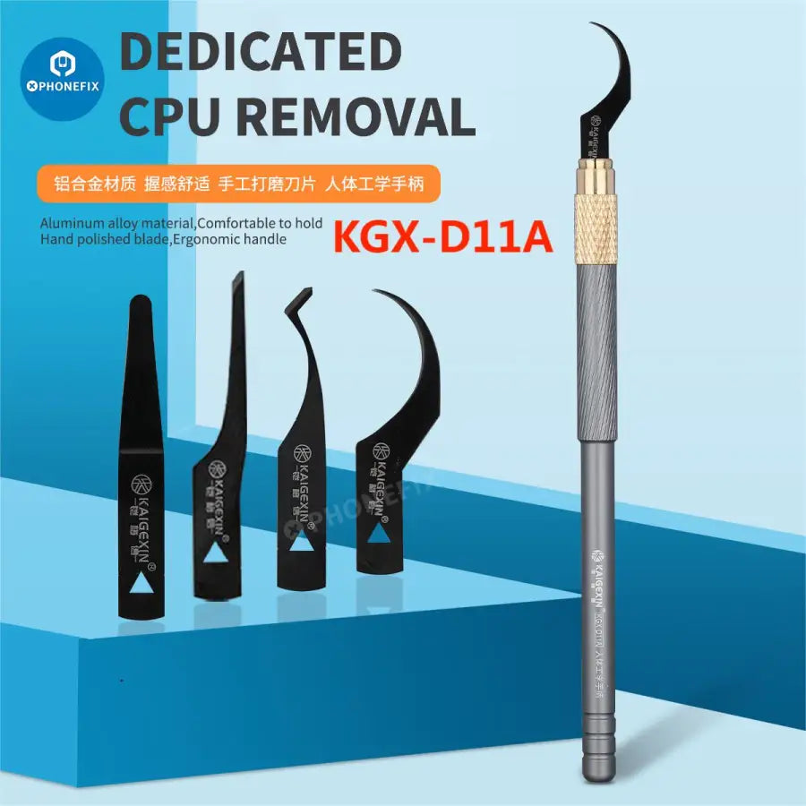 Kaigexin CPU Glue Removal Blade Kit Chip Scraper Pry Knife -