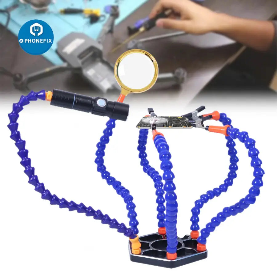 LED Third Hand Soldering PCB Holder For RC Helicopter Drone