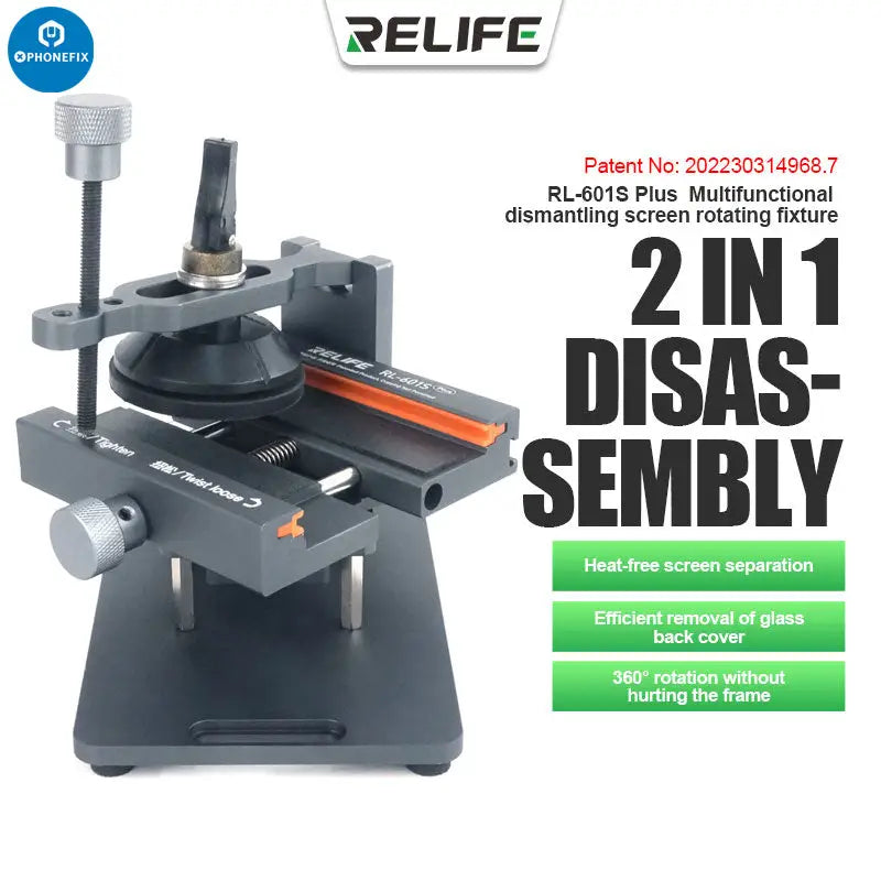 RL-601S Mobile Phone Rear Glass Cover Removal Tool Rotating
