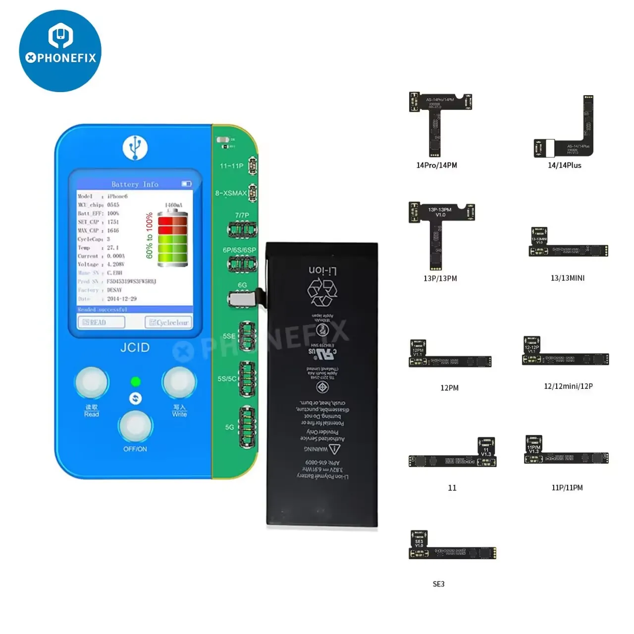 JC V1S Battery Repair Board Flex Cable For iPhone 11-14 Pro Max Repair